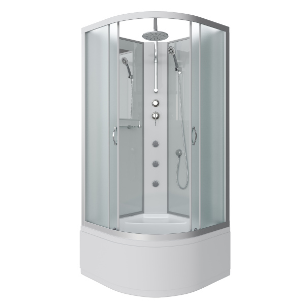 Душевая кабина Niagara Classic NG-2307-14BKTG (80х80х210) высокий поддон(40см),стекло матовое,4 места