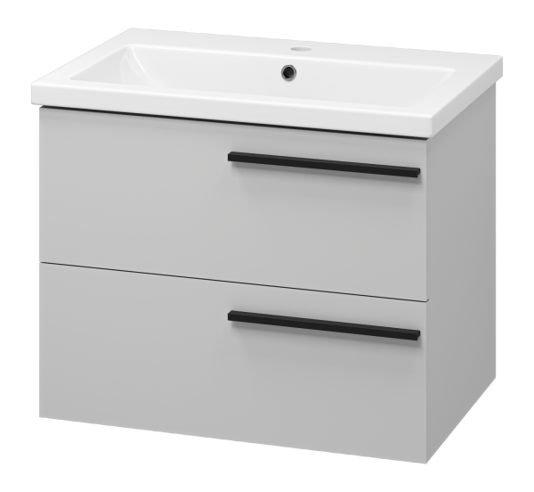 Тумба под раковину Misty Ненси 70 подвесная (серая)