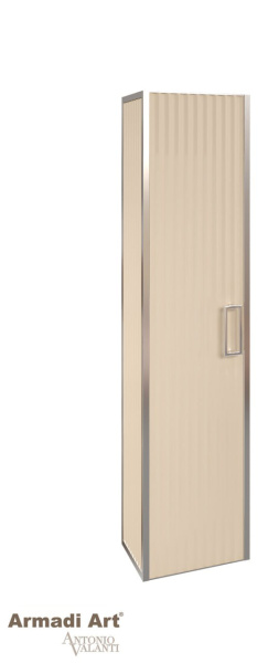 Пенал MONACO капучино глянец + хром без ножек