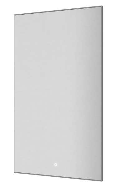 Вертикальное зеркало , мет. рама, подсв., сенсор, антизапотевание, 100*60, CHROME 