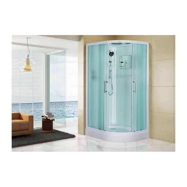 Кабина полукруглая с крышей и LED освещением  ES-L115CR (LEFT). Размер: 85 х 115 х 210