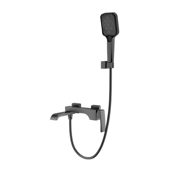 Смеситель Raglo для ванны и душа настенный излив поворотный 15 см, графит R02.30.09