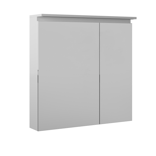 Зеркальный шкаф Briz Сити 80 см, белый глянец