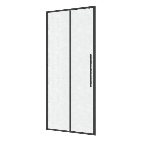 Дверь в нишу Niagara Nova (100х195) графит,раздвижная влево,стекло шиншилла,1 место NG-34-L10CHGR 