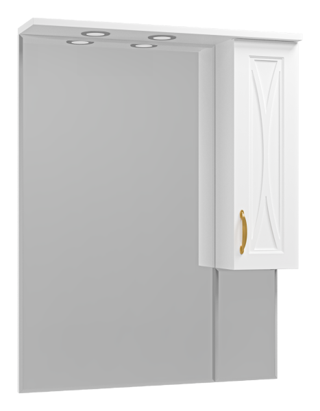 Зеркало-шкаф Амбра - 80 прав. (свет)