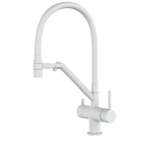 Смеситель для кухни с фильтром белый GAPPO G4398-88