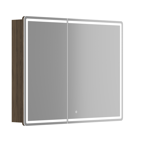 Зеркальный шкаф Sancos Блик / Mirror MI100ECH 99x74 с подсветкой, дуб чарльстон