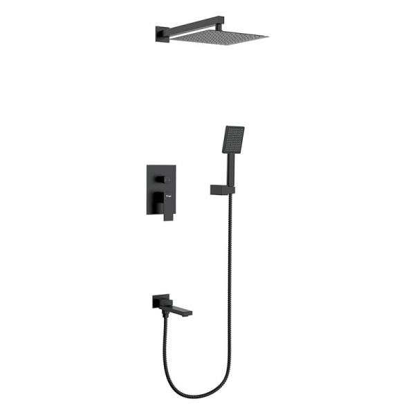 Встроенный смеситель для ванны черный FRAP F71802-6