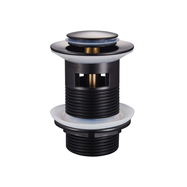 Донный клапан для раковины Raglo c переливом (клик-клак), латунь, черный R600.05.06 в магазинах СантехГид