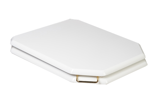 Крышка массив для подвесного унитаза Vogue (петли золото) микролифт