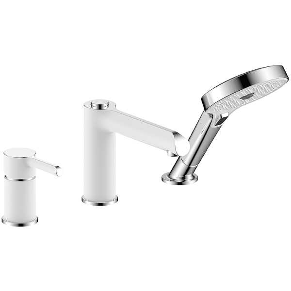 Смеситель для ванны GAPPO на 3 отверстия белый/хром G1103-8