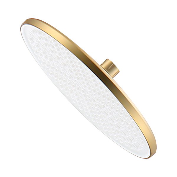 Лейка душевая верхняя Raglo R451.50.03 тропический душ ∅250мм пластик/силикон, Сатин золотой 