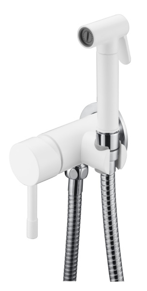 Смеситель гигиенический, Uno. White Chrome