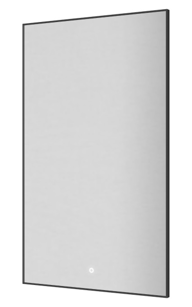Вертикальное зеркало , мет. рама, подсв., сенсор, антизапотевание, 100*60, GUN METAL 