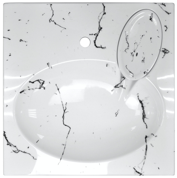 Раковина подвесная Azario Carmen 605х602х85 Белый мрамор (CS00078503) в магазинах СантехГид