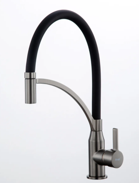 Смеситель для кухни оружейная сталь черный Frap F4552-9