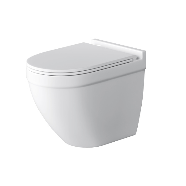 Унитаз подвесной Grossman (520х360х410) безободковый,белый с тонкой крышкой,микролифт, GR-4483S