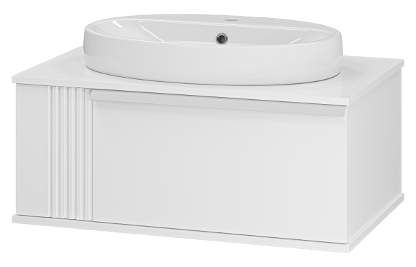 Тумба под раковину Brevita Savoy 80 подвесная (белая)