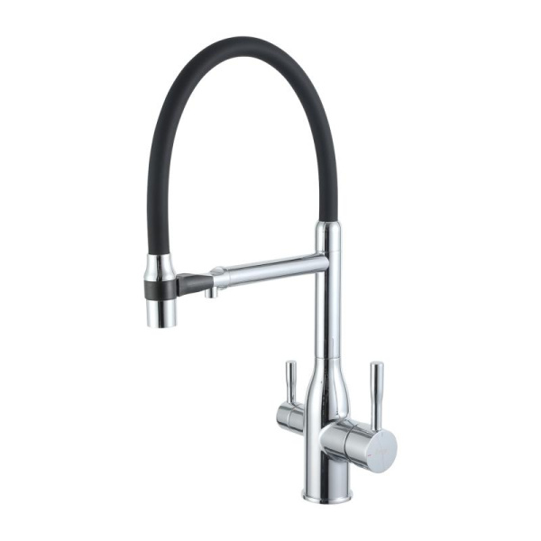 Смеситель для кухни с фильтром питьевой воды черный FRAP F4398