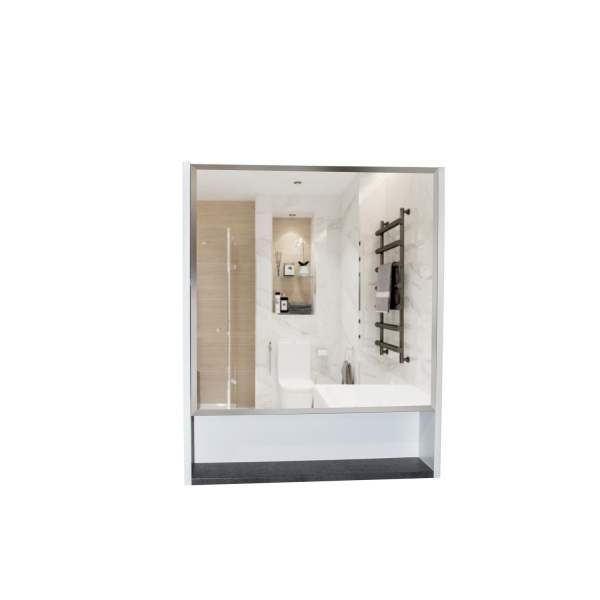 Зеркальный шкаф "Сура 60" без подсветки, без полок (ПВХ)