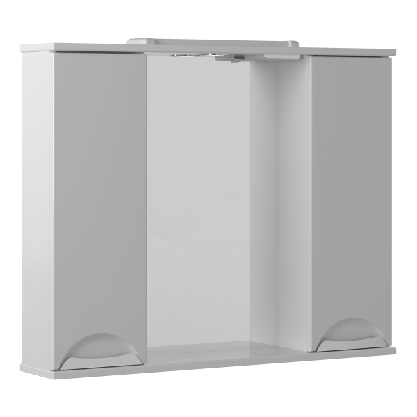 Зеркальный шкаф Briz Бриз 
правый 85 см, белый глянец