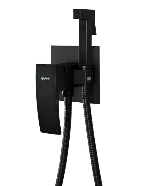 Встраивыемый гигиенический душ черный GAPPO G7207-6