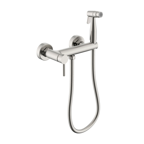 Смеситель Raglo R20.51.05 с гигиеническим душем настенный , сатин