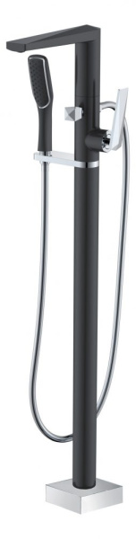 Смеситель напольный VENTURO черный-хром