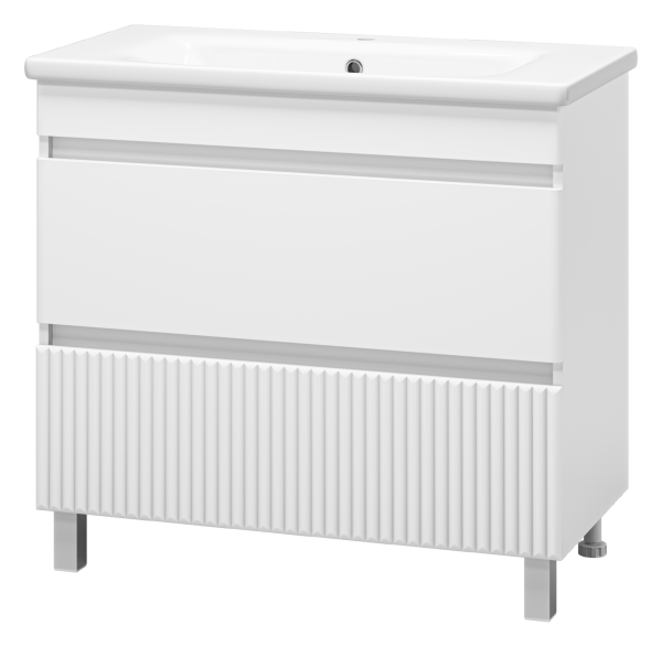 Мира - 90 Тумба напольная с 2 ящ.эмаль + раковина