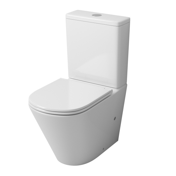 Унитаз напольный Grossman (605х380х825) безободковый,белый с тонкой крышкой,микролифт,2 мес GR-4450S