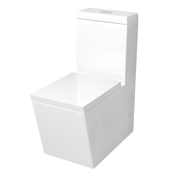 Унитаз напольный Grossman Cristal (670х350х825) белый,моноблок с толстой крышкой,микролифт, GR-4493