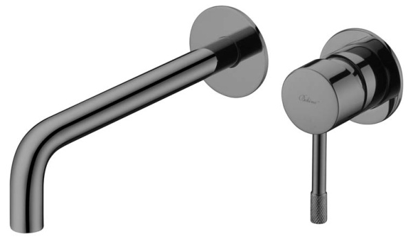 Смеситель для умывальника из стены, Uno. Shine Gun Metall