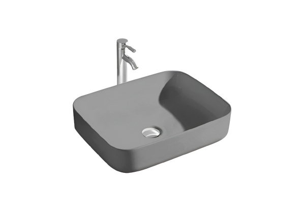 Раковина накладная для установки на столешницу AQUATEK ВЕГА  AQ5515-MG 500*390*130, матовый серый в магазинах СантехГид