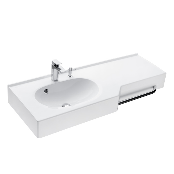 Раковина AQUATON Отель 2/127 левая белая с навесами 1A70113WOT01L в магазинах СантехГид