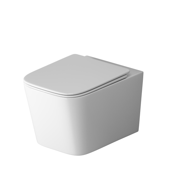 Унитаз подвесной Grossman (485х340х290) безободковый,белый с тонкой крышкой,микролифт GR-4404SQ