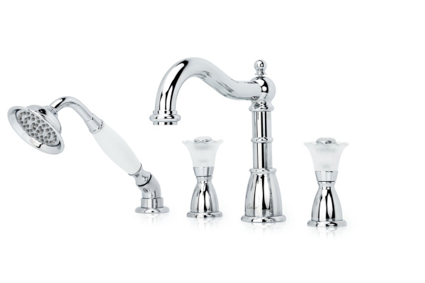 Смеситель врезной на 4 отв., Camelia хром_Комплект