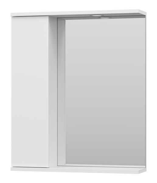 Зеркало-шкаф Лира - 60 с 1 шкаф. левый белая эмаль