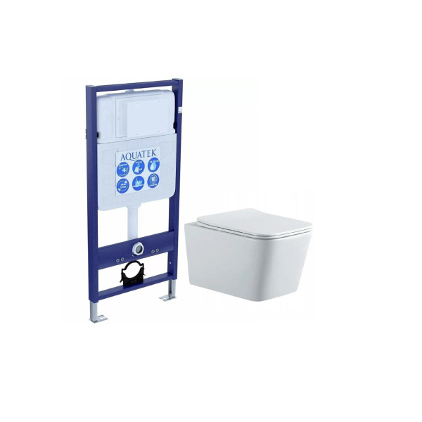 (рама AQUATEK Standard INS-0000012(без клавиши и крепежа)+унитаз ЛИБРА New AQ1148N-00 с тонким сиденьем soft-close SET AQUATEK ЛИБРА N cm