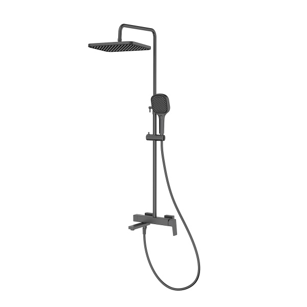 Душевая система Raglo для ванны и душа излив поворотный 15 см, графит R30.24.09