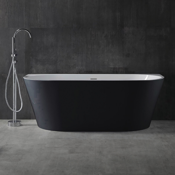 Акриловая ванна ABBER AB9216-1.7MB черная матовая