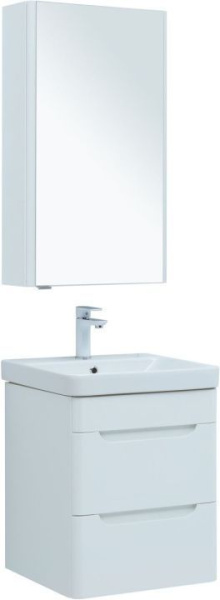 Комплект мебели для ванной Aquanet София 50 белый глянец (2 ящика)