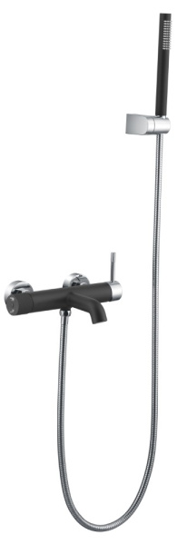 Смеситель для ванны, Uno. Black Chrome