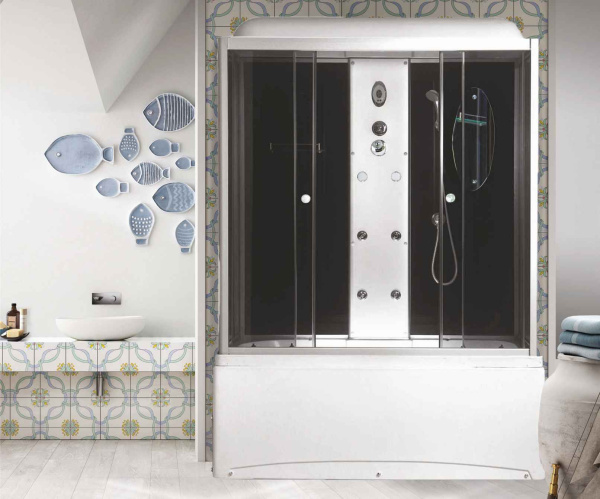 Душевая кабина Niagara Ultra NG-5170-01 (170х75х220) высокий поддон(56см),стекло тонированное,4 места