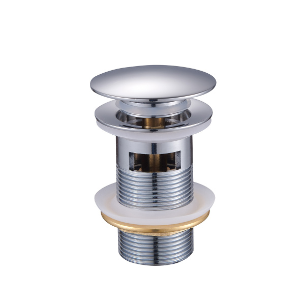 Донный клапан для раковины Raglo c переливом (клик-клак), латунь, хром R600.03 в магазинах СантехГид