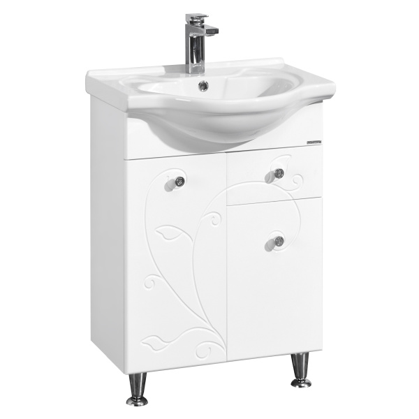 Тумба под раковину AQUATON Лиана 65 M белый 1A165801LL010