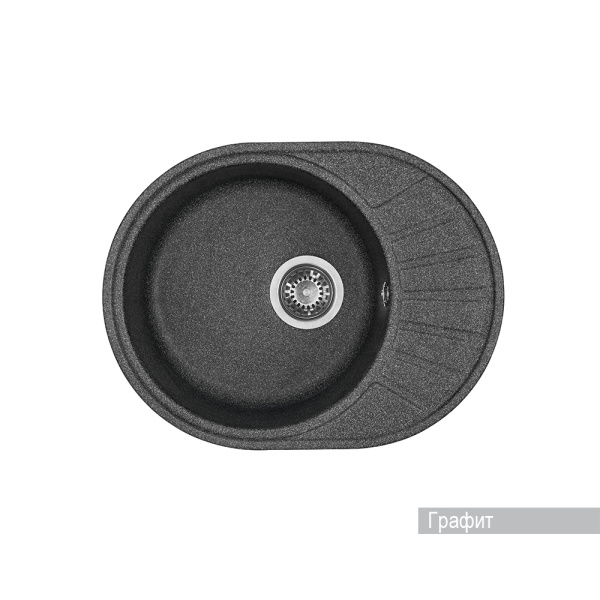 Кухонная мойка AQUATON Чезана, графит () 1A711232CS210