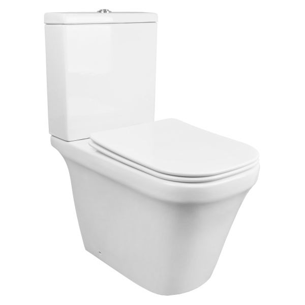 Унитаз-компакт Azario Candy 370х620х780 напольный, безободковый, в комплекте с бачком и сиденьем микролифт () AZ-1503B