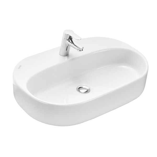 Раковина накладная AQUATON Одри 620х420х130 фарфор, белая () 1WH501710 в магазинах СантехГид