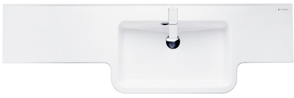 Раковина AQUATON Hotel B 140 правая белая 1A709731PI01P