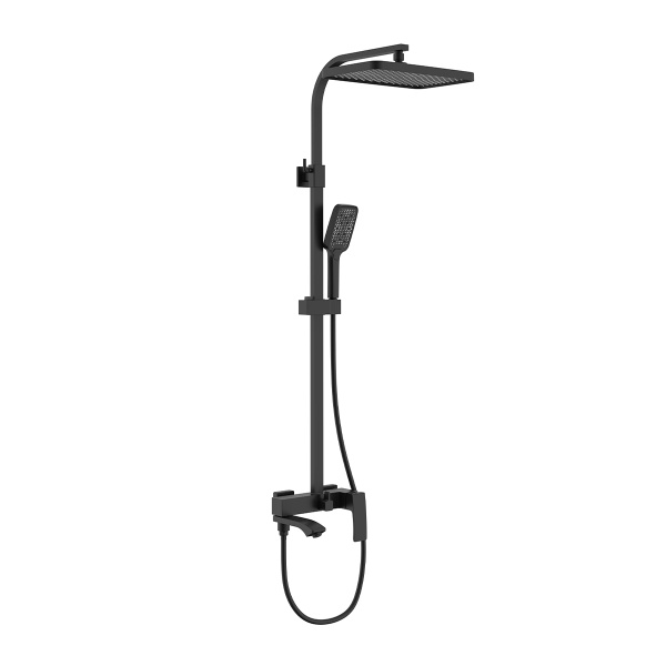 Душевая система Raglo для ванны и душа излив поворотный 20 см, черный R01.24.06